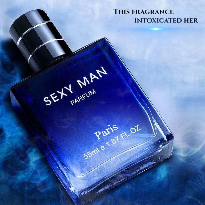 Perfume Fragrance Blue - น้ำหอมสีน้ำเงินสำหรับสุภาพบุรุษชาวปารีส กลิ่นหอมติดทนนาน กลิ่นไม้หอมสดชื่น กลิ่นทะเล หอมเย้ายวนและมีเสน่ห์ กลิ่นหอมอ่อนๆ