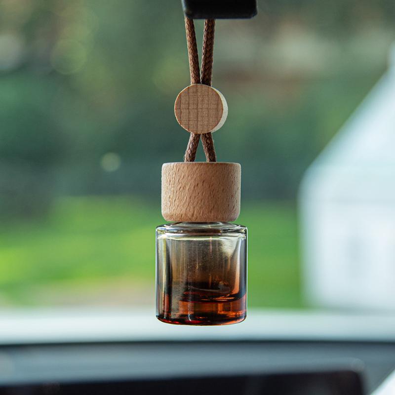 Fragrance Perfume Car - ขวดน้ำหอมปรับอากาศในรถยนต์แบบใหม่ 1 ชิ้น พร้อมฝาปิดทรงกลมขนาดเล็ก ใช้สำหรับใส่น้ำหอมหรือกลิ่นหอมต่างๆ