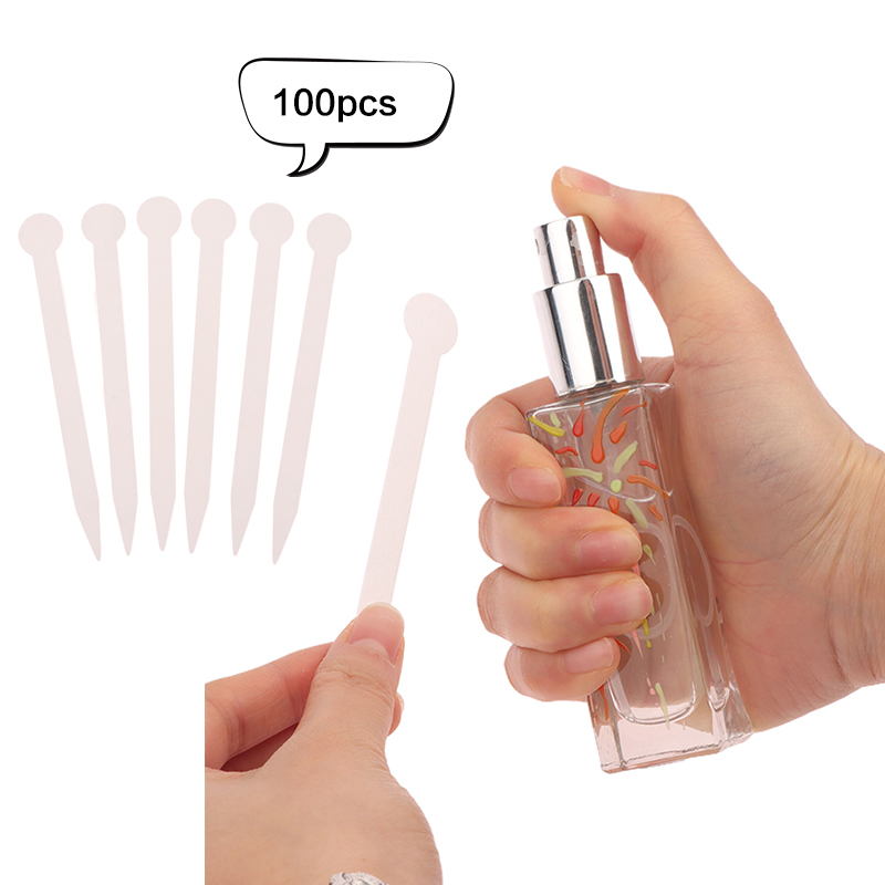 Perfume Fragrance Kit - แผ่นทดสอบน้ำหอม 100 ชิ้น แผ่นทดสอบกลิ่นหอม แผ่นทดสอบน้ำมันหอมระเหย กระดาษทดสอบกลิ่นหอม