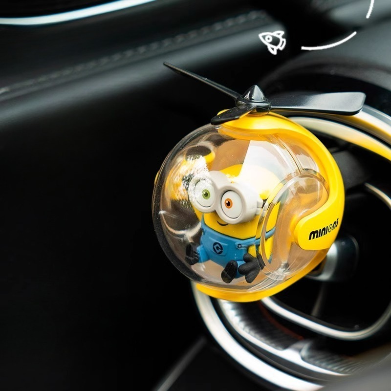 Fragrance Perfume Car - น้ำหอมปรับอากาศในรถยนต์รูปมินเนี่ยน น่ารัก คลิปหนีบช่องแอร์ กลิ่นหอมบำบัด ของตกแต่งภายในรถยนต์ ของขวัญสุดน่ารัก