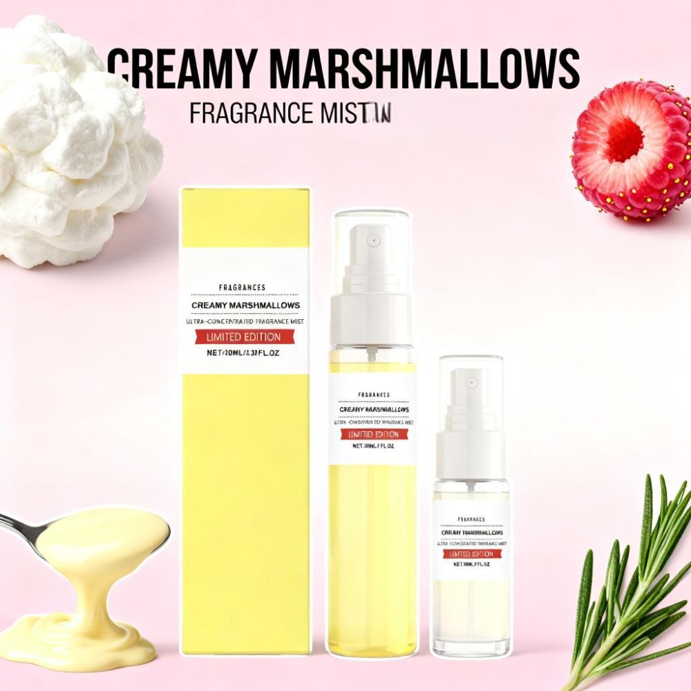 Perfume Fragrance Mist - น้ำหอมมาร์ชเมลโล่เนื้อครีม, กลิ่นหอมหวานอบอุ่นแบบกูร์เมต์, กลิ่นราสเบอร์รี่เข้มข้นพิเศษ, กลิ่นคาราเมล/วานิลลา สเปรย์น้ำหอมสำหรับผู้หญิง