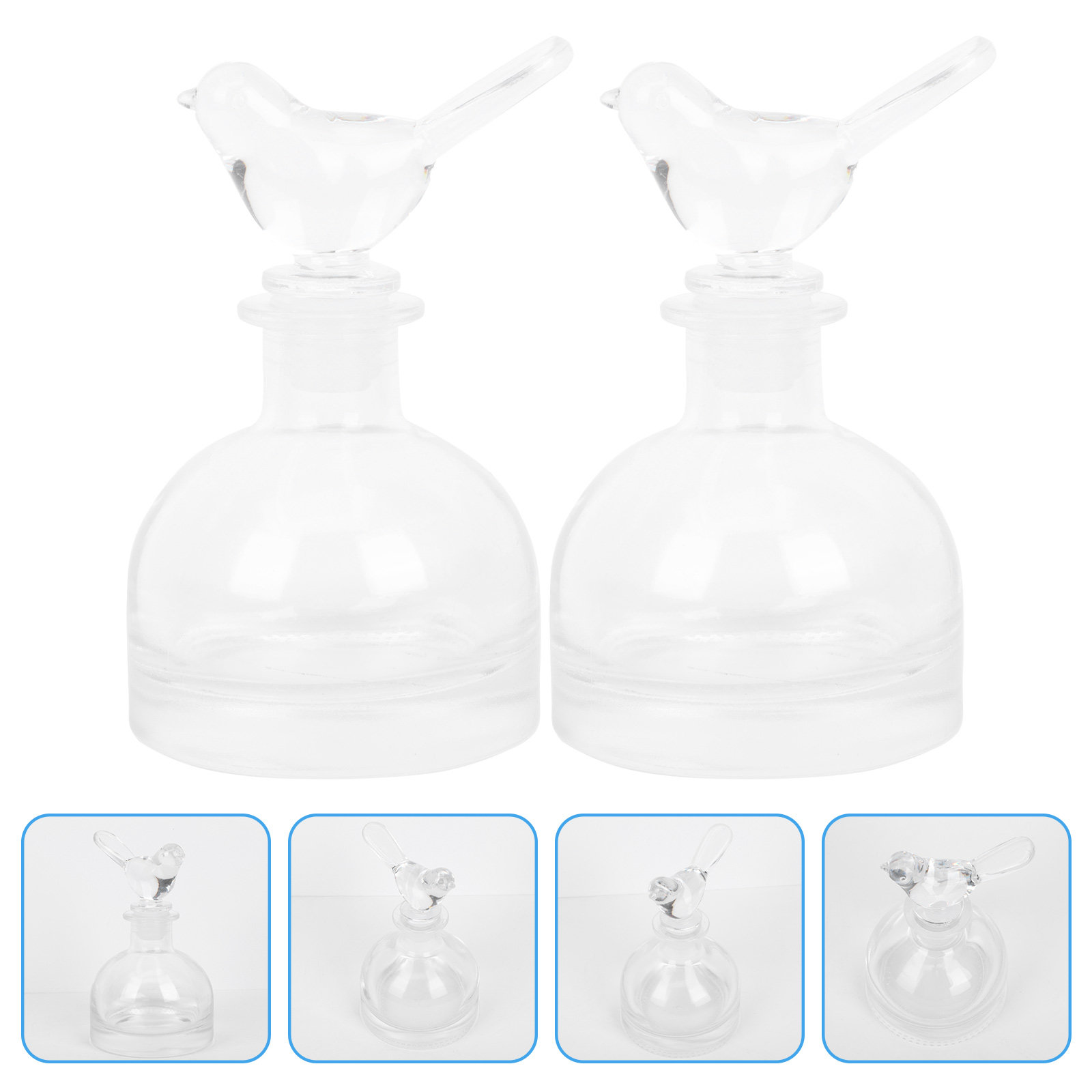 2 ชิ้นขวดน้ำหอมแก้วพรีเมี่ยมใส - Fragrance Perfume Car บทวิจารณ์และราคา