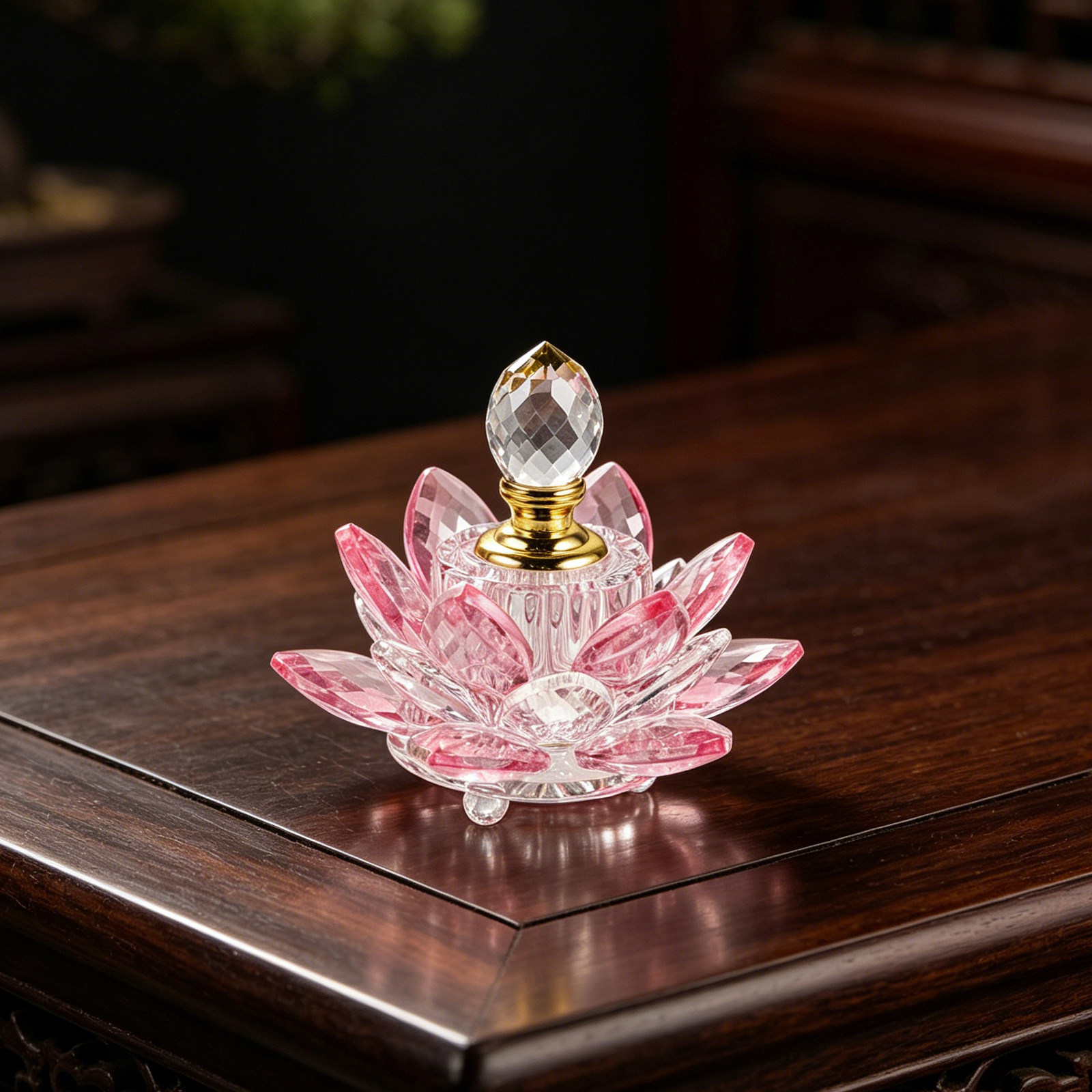 ขวดน้ำหอมรูปดอกบัวคริสตัลแบบเต - Perfume Fragrance Bottle บทวิจารณ์และราคา