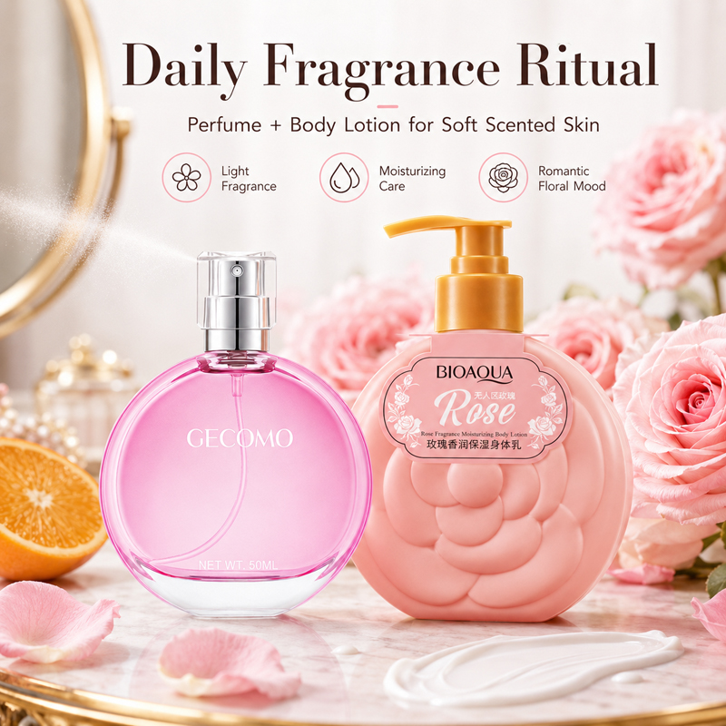 ชุดน้ำหอมสำหรับผู้หญิง GECOMO  - Perfume Fragrance Body Lotion บทวิจารณ์และราคา